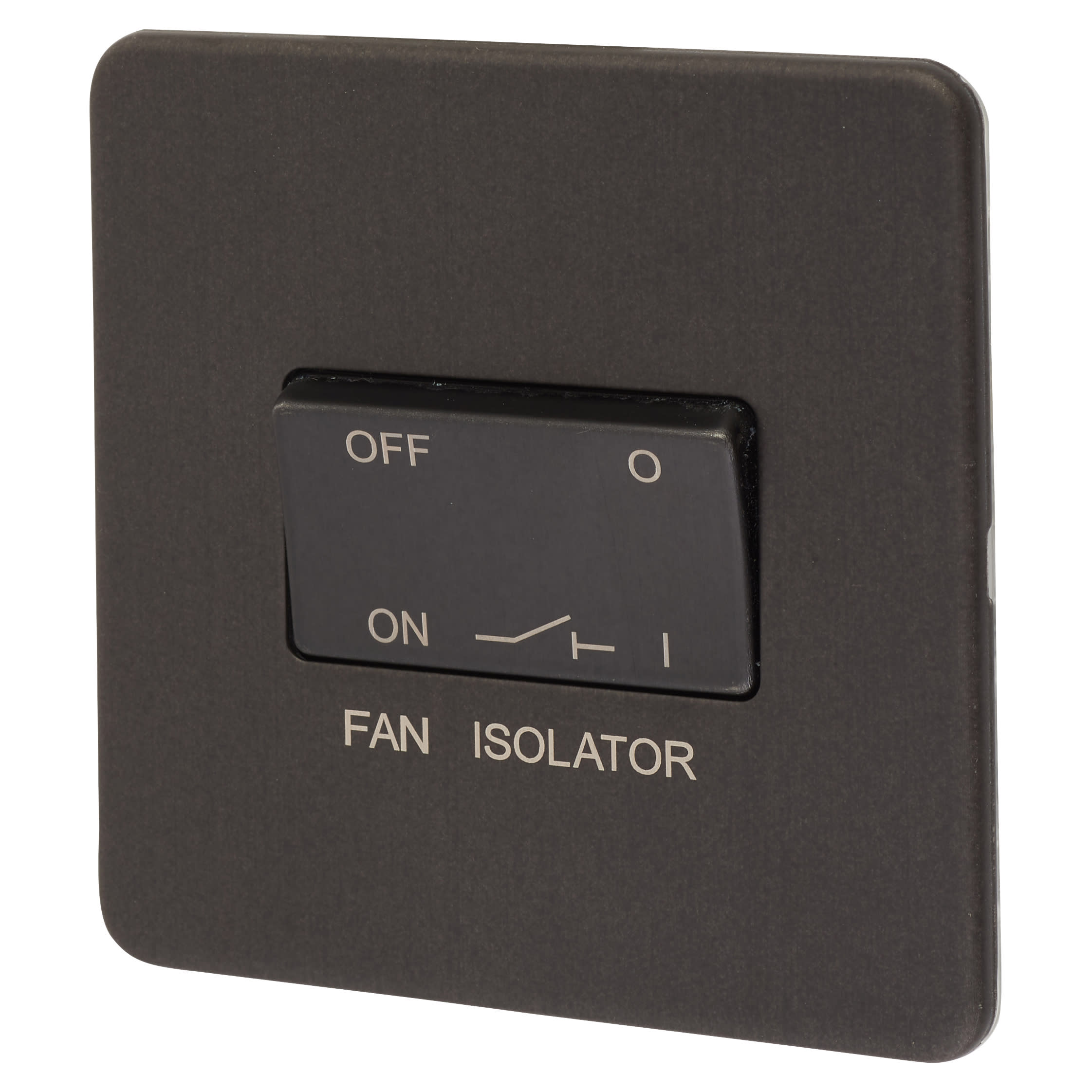 10AX 1 Gang Triple Pole Fan Isolator Switch - Smoked Bronze