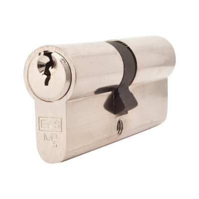 5 Pin 75mm Euro Double Cylinder - 35 + 40mm - Polished Nickel - Keyed to Differ
