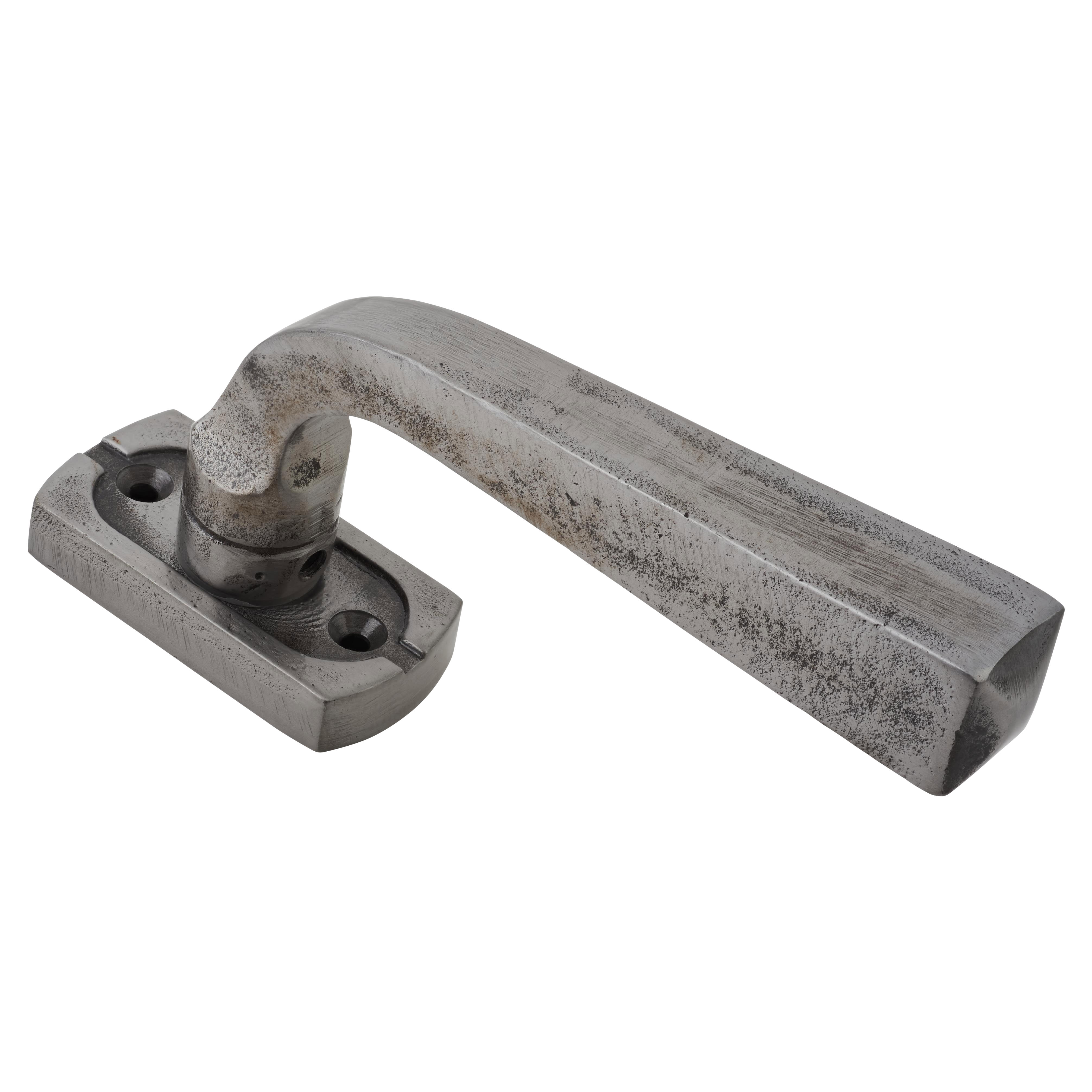 Square Espagnolette Casement Window Handle - Reversible - Polished Iron