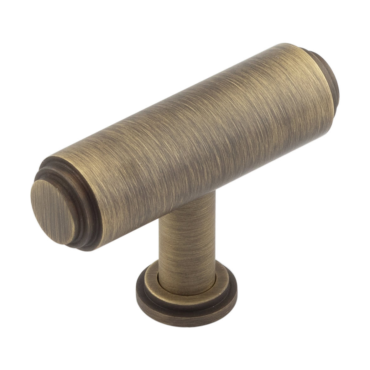 Belgrave T-Bar Cabinet Knob - 18mm Diameter - Antique Brass