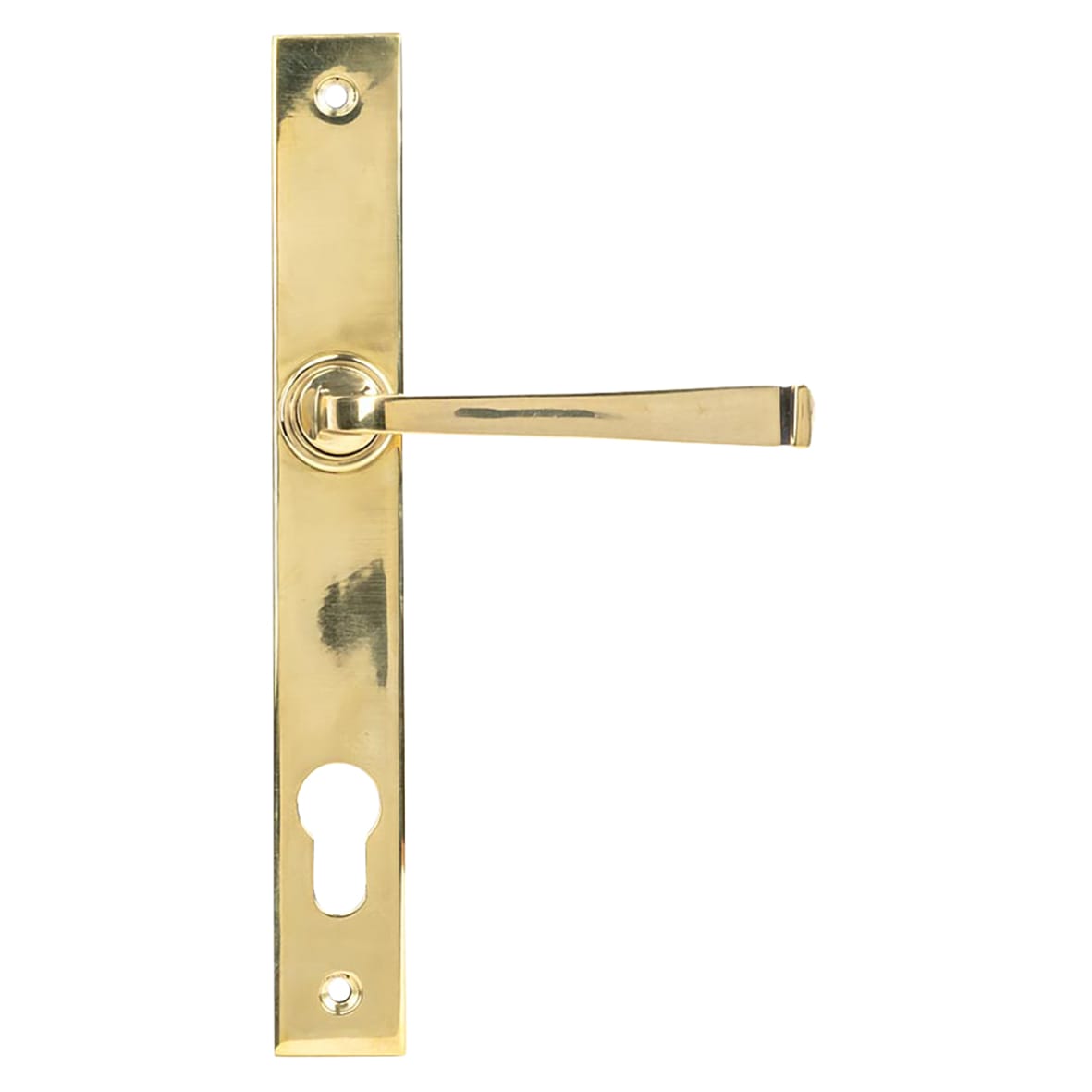 Aged Brass uPVC Slimline Multipoint Door Handles - 92mm c/c - Avon Range