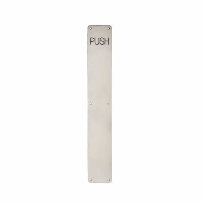 Stainless Steel Finger Plate - Push - 500 x 80 x 1.5mm - Satin
