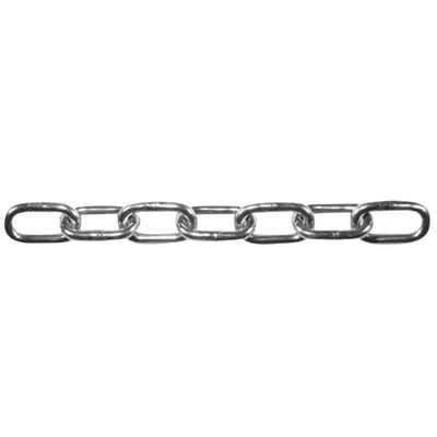 Straight Linked Chain - 17mm Link - 2.5m Chain - Stainless Steel