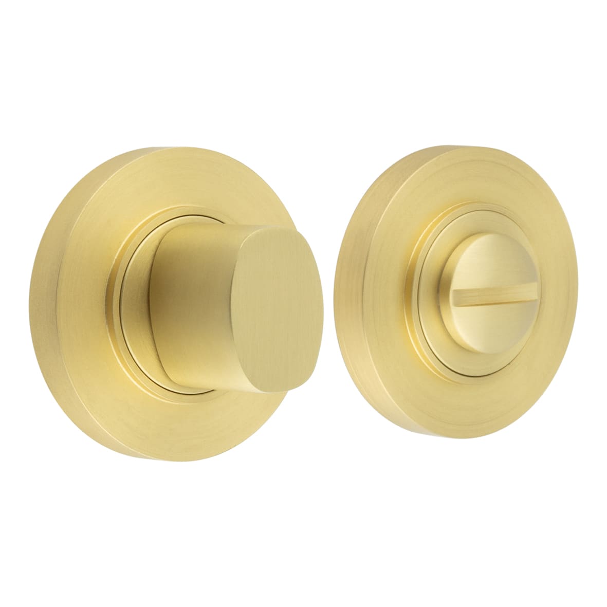 Inner 3 Turn & Release with Plain Rose - 47mm Diameter - Satin Brass