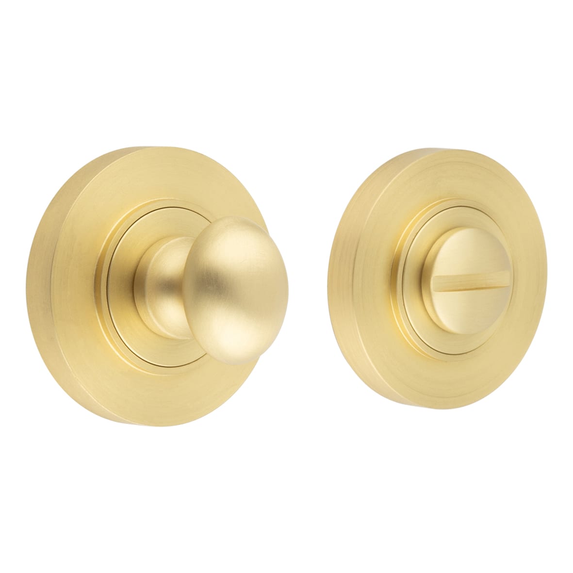 Inner 1 Turn & Release with Plain Rose - 47mm Diameter - Satin Brass