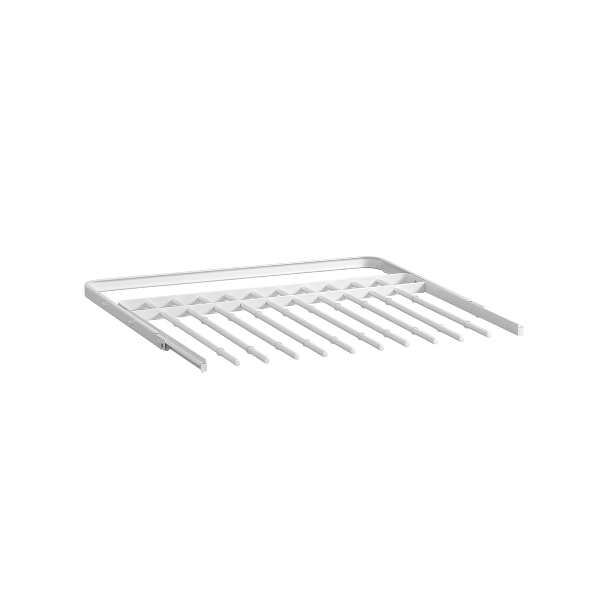Top Track System - Click In Gliding Trouser Rack - 605 x 430 x 25mm - White