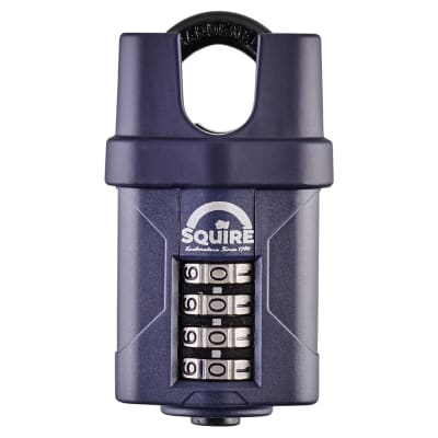 CP40CS Combination All Weather Closed Shackle Padlock - 40mm Body - 13 x 17mm Shackle - Blue