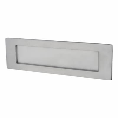 Letter Plate - 254 x 74mm - Satin Chrome