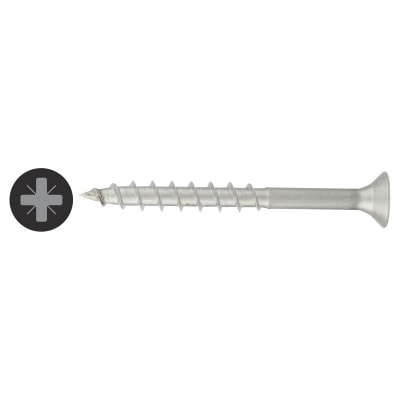 R2 Retinox Pozi Countersunk Wood Screws - 6.0 x 60mm - A2 Stainless Steel - Pack of 100
