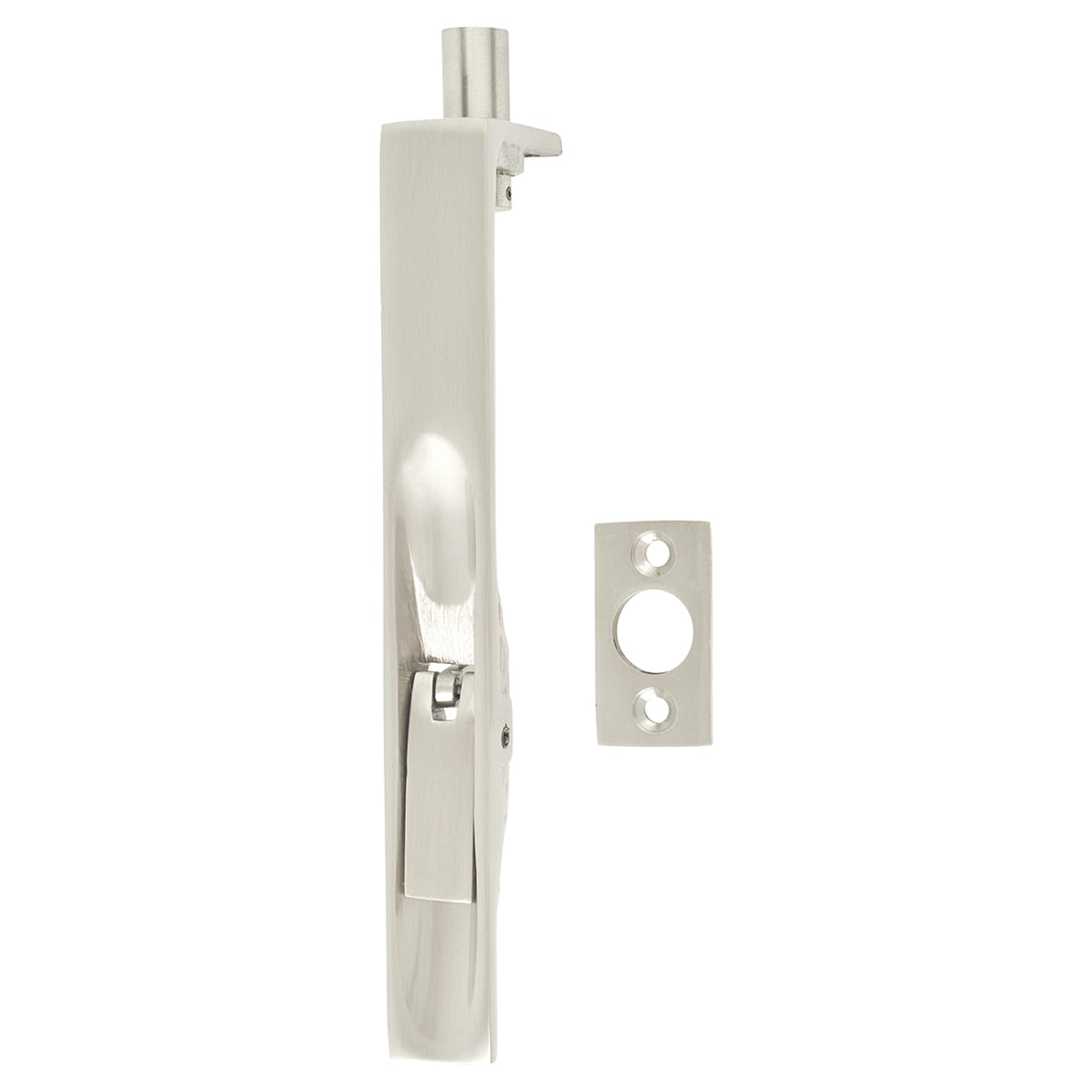 Lever Action Flush Bolt - 150 x 19mm - Satin Nickel
