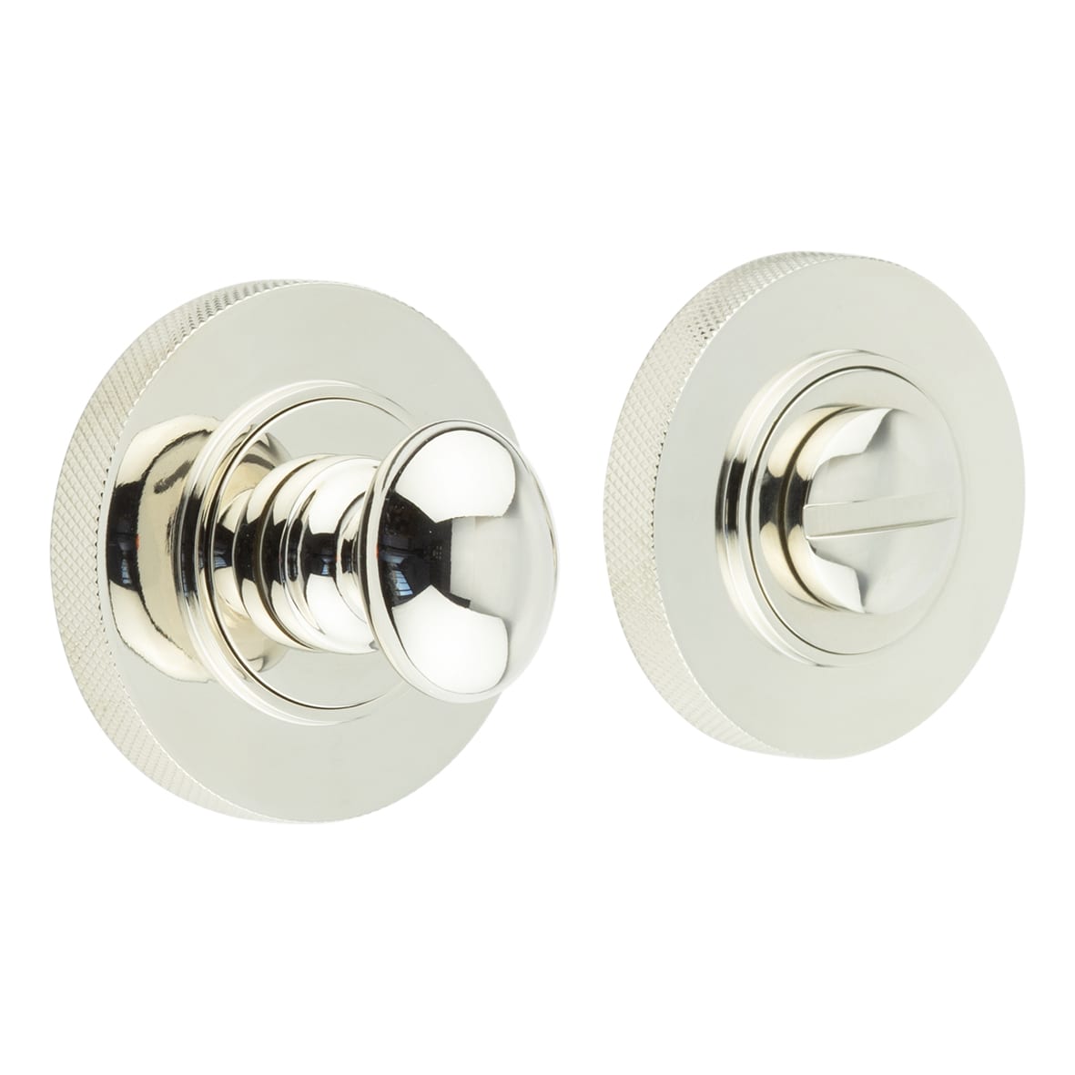 Inner 1 Turn & Release with Knurled Rose - 47mm Diameter - Pol Nickel