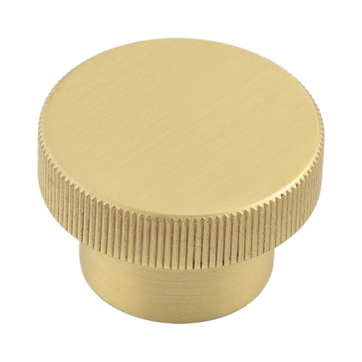 Thaxted Lines Round Cabinet Knob - 40mm Diameter - Satin Brass
