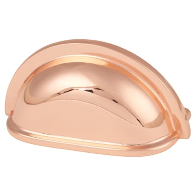 Cabinet Cup Handle - 76mm Centres - Bright Copper