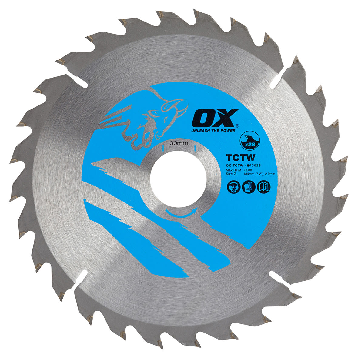 TCT Circular Saw Blade - 184 x 30mm - 28T - Wood