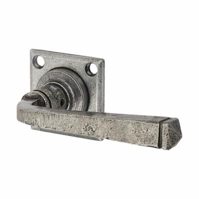 Pewter Door Handles on Square Rose - Avon Range