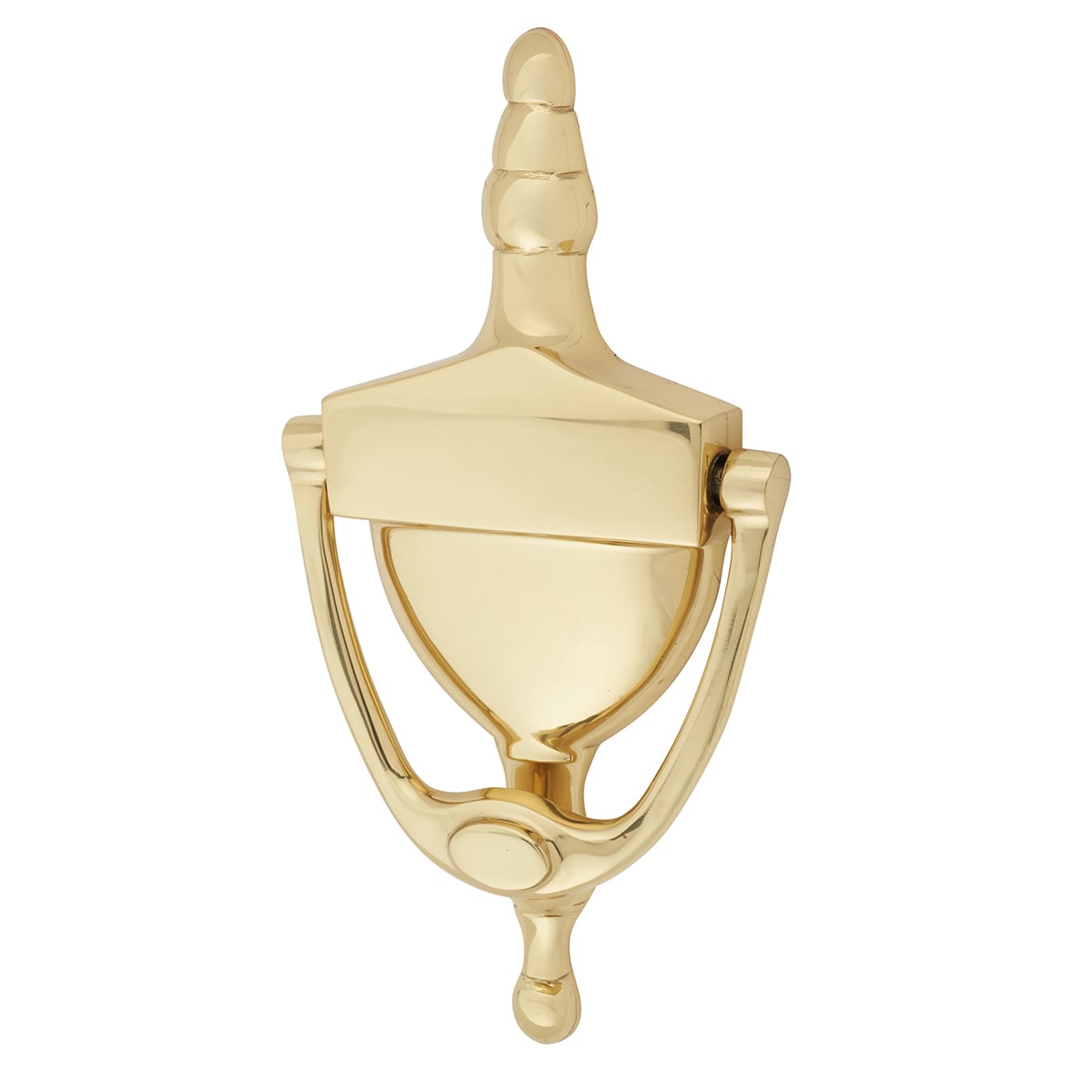 Victorian Urn Door Knocker - Polished Brass - 152 x 77mm