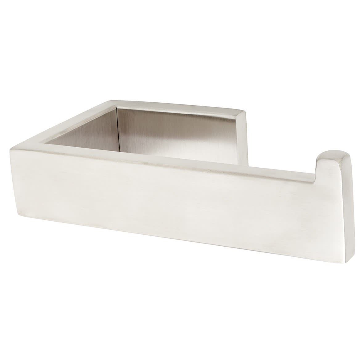 Contemporary Square Toilet Roll Holder - 145 x 75 x 40mm - Satin Stainless Steel