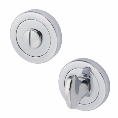 Bathroom Turn & Release - 48mm Diameter - Polished Chrome