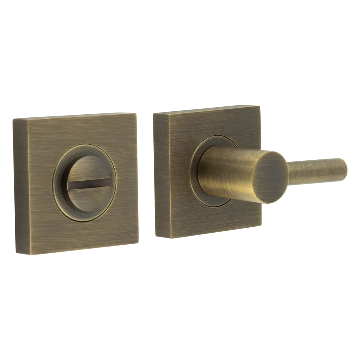 Easy Turn & Release with Square Plain Rose - 50 x 50mm - Antique Brass
