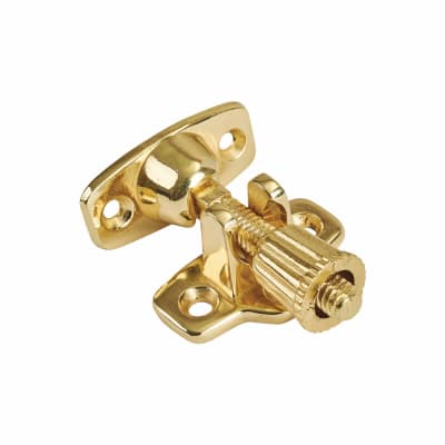 Budget Brighton Screw Pattern Sash Window Fastener - 45 x 22mm - Brass Plated