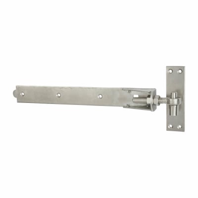 Medium Duty Adjustable Hook & Band Gate Hinge - 450 x 45mm - 316 Stainless Steel - Pair