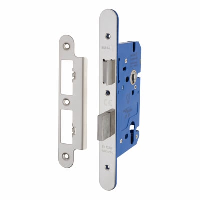 Architectural DIN Euro Sashlock - 85mm Case - 60mm Backset - Radius - Pol Stainless Steel