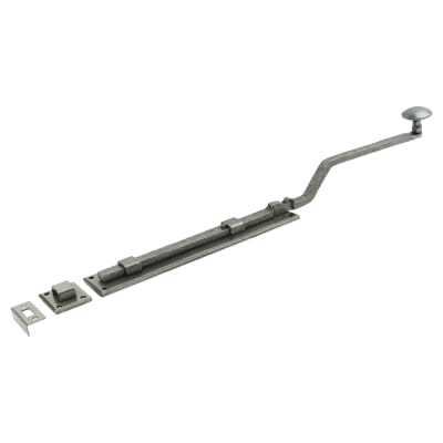 Long French Door Bolt - 435 x 48mm - Pewter