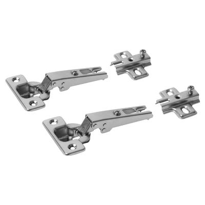 Slide-On Soft Close Cabinet Hinge - 95° - Overlay - Zinc Plated - Pair