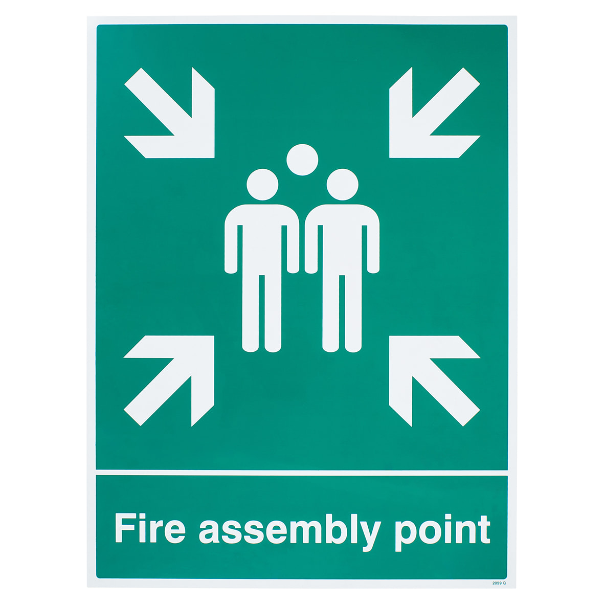 Fire Assembly Point Group Sign - 450 x 600mm - Rigid Plastic