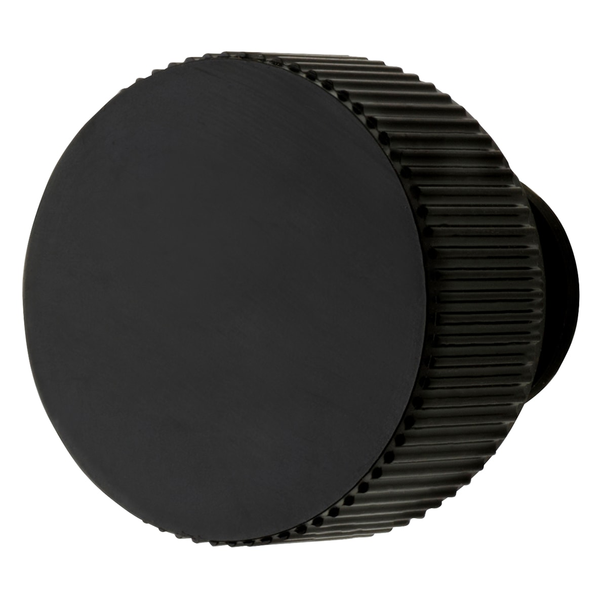 Lines Radio Round Cabinet Knob - 35mm Diameter - Matt Black