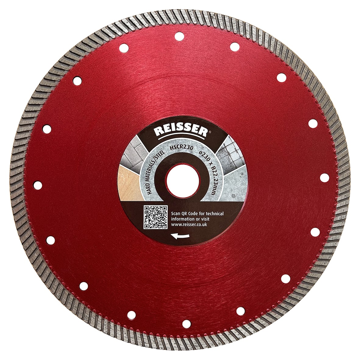 Diamond Blade - 230 x 22.23mm - Hard Materials & Steel