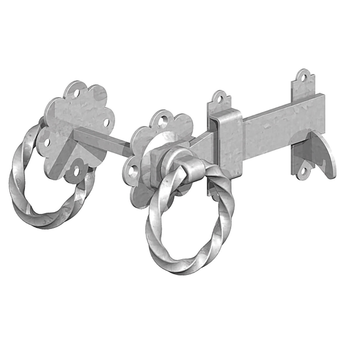 Medium Duty Twisted Ring Gate Latch - 150mm Throw - Galvanised