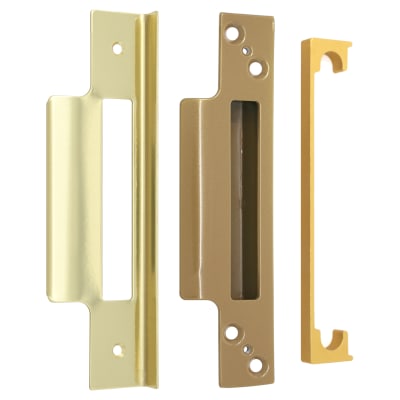 B42PB/0.5 13mm Rebate Kit to suit Heavy Duty 5 Lever Sashlocks - Polished Brass