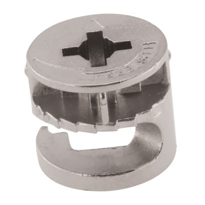Rimless Cam Connector - 18mm Min Panel Thickness - Nickel Plated - Pack of 50