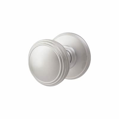 Satin Chrome Rimmed Mortice Door Knob - 70mm Rose Diameter - Delamain Range