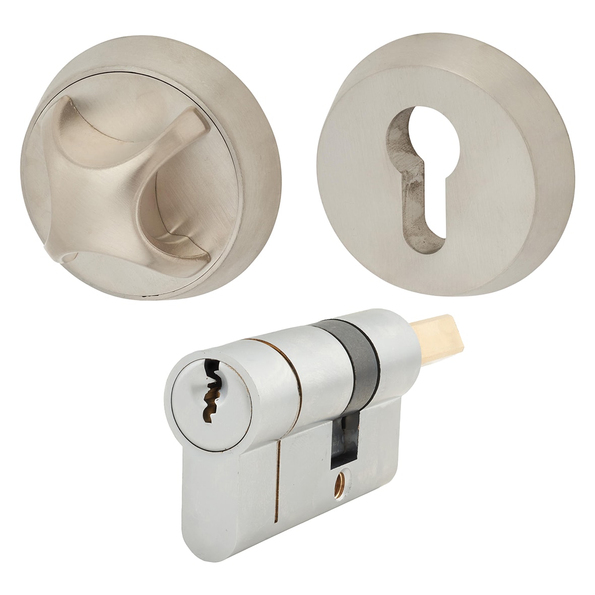 Anti-Ligature Bowling Ball Turn & Anti-Barricade Euro Cylinder Kit - 54mm Thick Doors