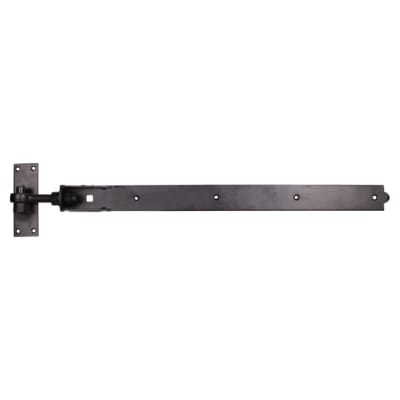 Heavy Duty Adjustable Hook & Band Gate Hinge - 750 x 57mm - Black Galv - Pair