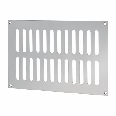 Plain Slotted Vent - 229 x 152mm - 8170mm² Free Air Flow - Polished Stainless Steel