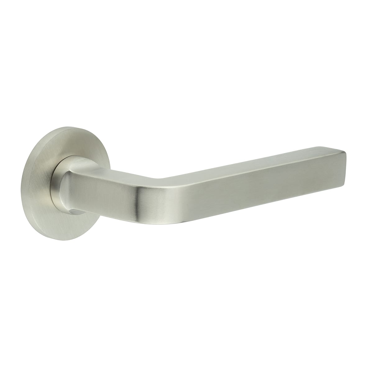 Satin Stainless Steel Fixed Dead Door Handles on Round Rose - CR-104 Range