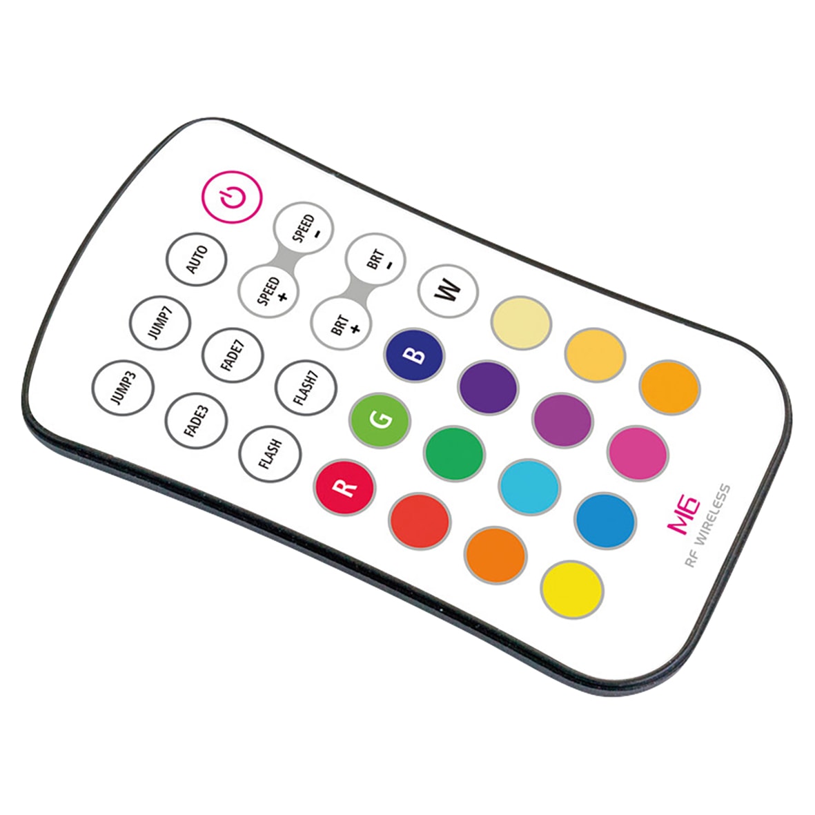LED 12-24V 108-216W RF Receiver Touch and Button Remote for RGB Strip Lights - White