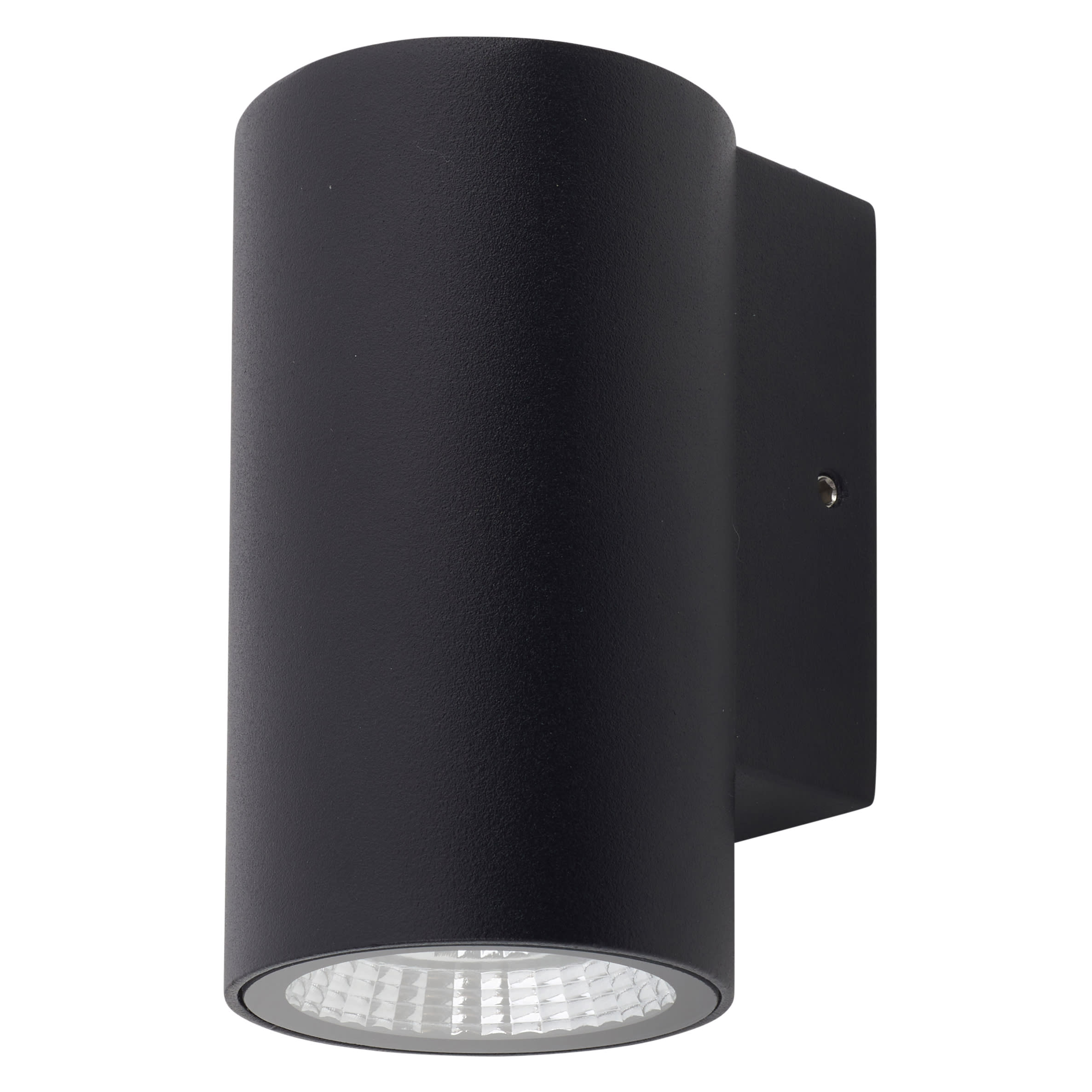 3W LED Outdoor Up or Down Wall Light - - 3000K Warm White - Matt Black