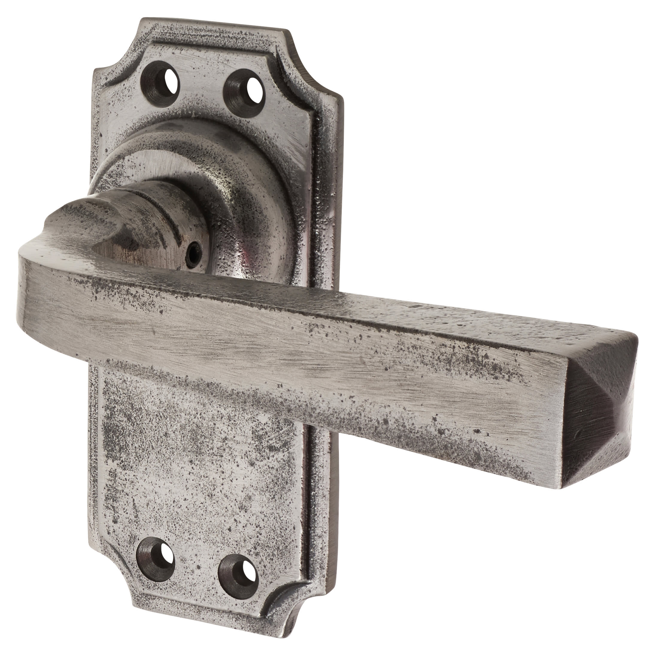 Polished Iron Latch Door - Short Plate - York Range - 102 x 48mm