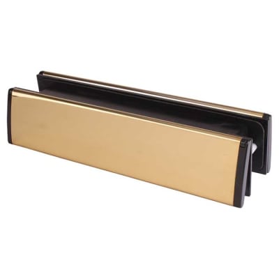 Letter Plate - 300 x 70mm - 40-80mm Door Thickness - Gold