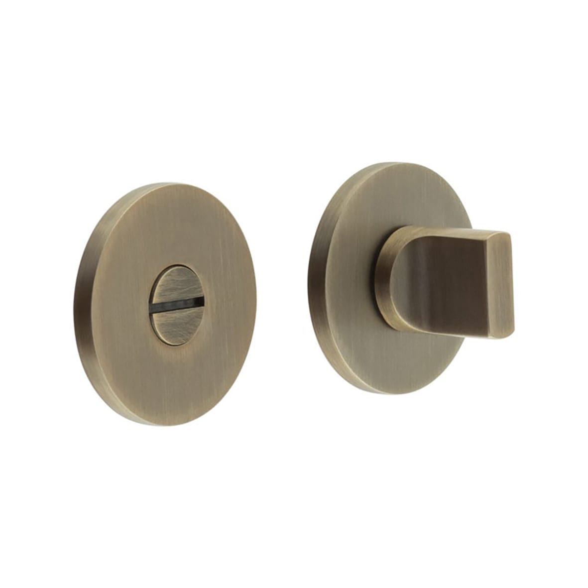 Bathroom Turn & Release - 54mm Diameter - Antique Brass