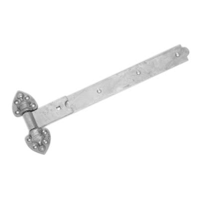 Heavy Duty Reversible Hook & Band Gate Hinge - 500 x 50mm - Galvanised - Pair