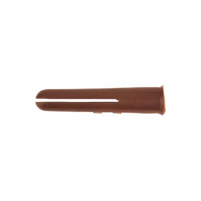 HDPE Plastic Wall Plug - 7 x 37mm - Brown - Pack of 100