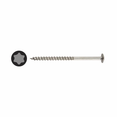T-Star Plus Torx Washer Head Wood Screws - 6 x 100mm - WIROX Zinc Plated - Pack of 100