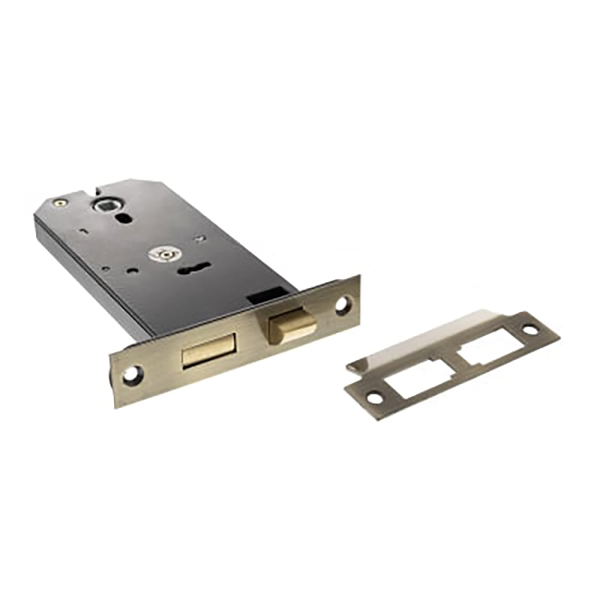 Horizontal Bolt Through 3 Lever Sashlock - 149mm Case - 127mm Backset - Antique Brass