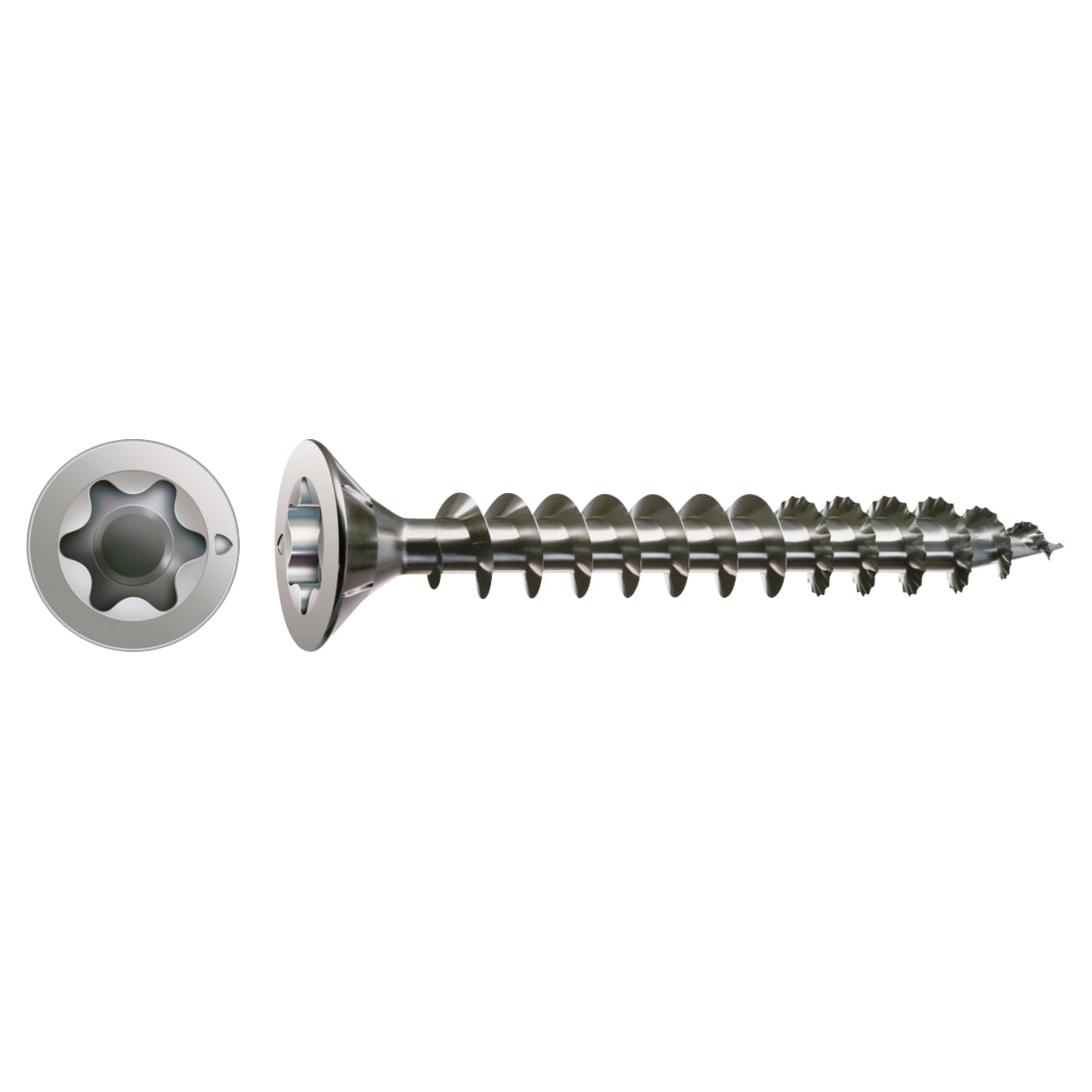 T-Star Plus Torx Countersunk Wood Screws - 3.0 x 25mm - A2 Stainless Steel - Pack of 200