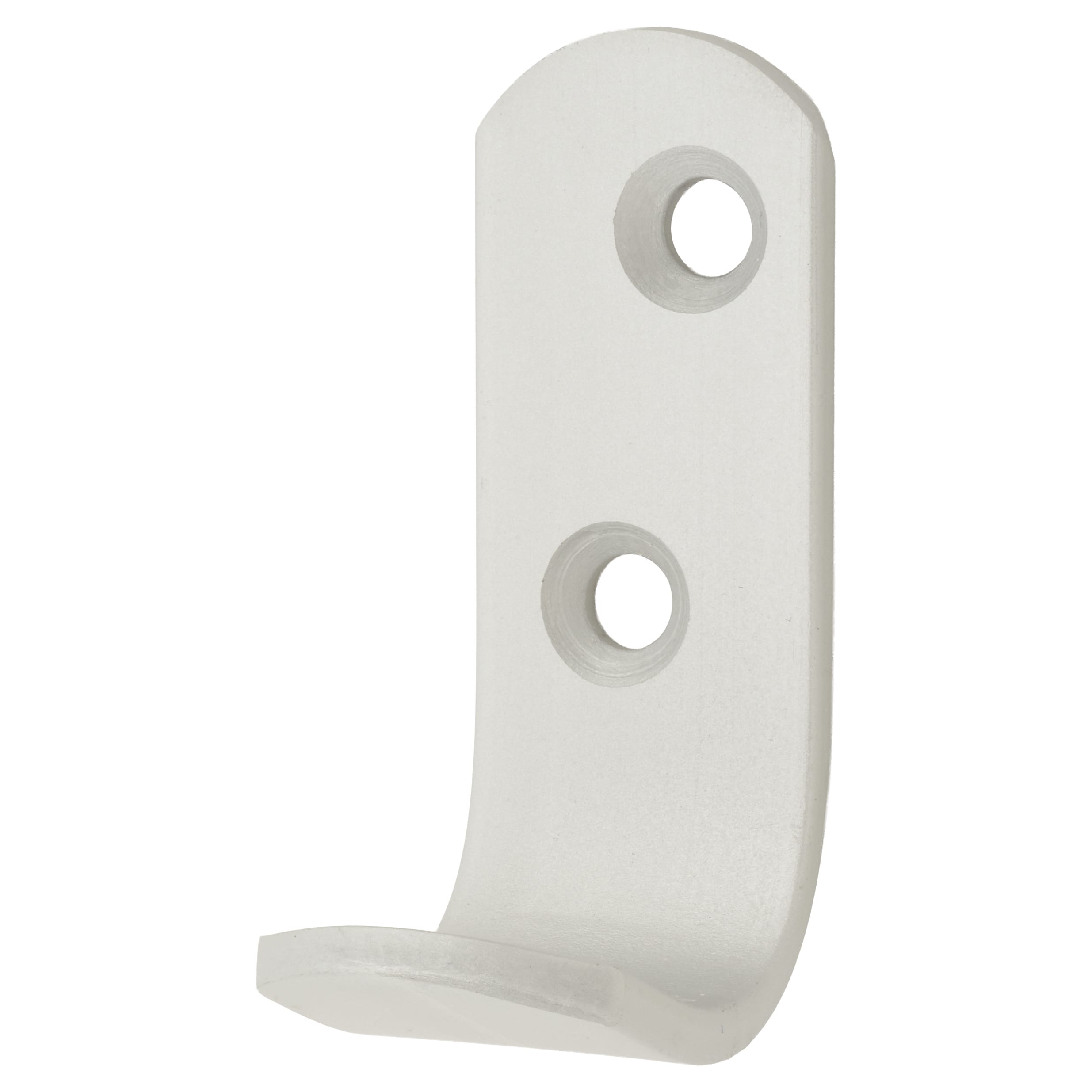 Single Coat Hook - 47 x 20mm - Aluminium - Pack of 10